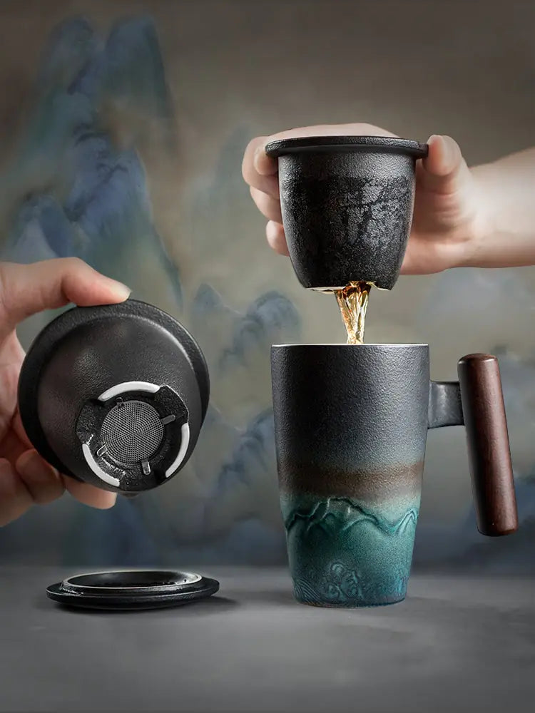 Ensemble de tasses à café en céramique rétro