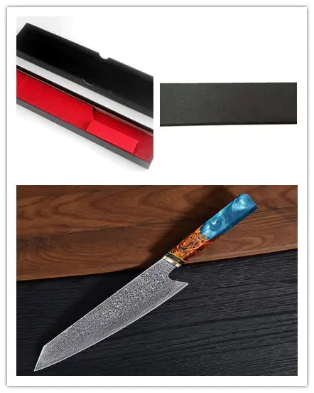 Couteau de Chef en Acier Damas Premium