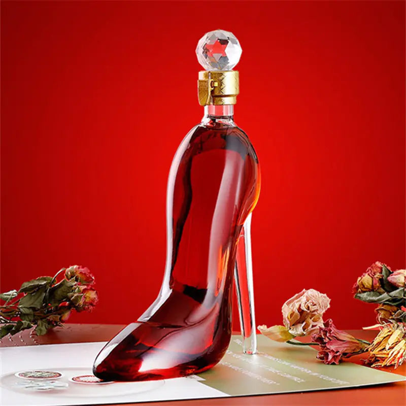 High Heel Design Sparkling Wine Glass Bottle