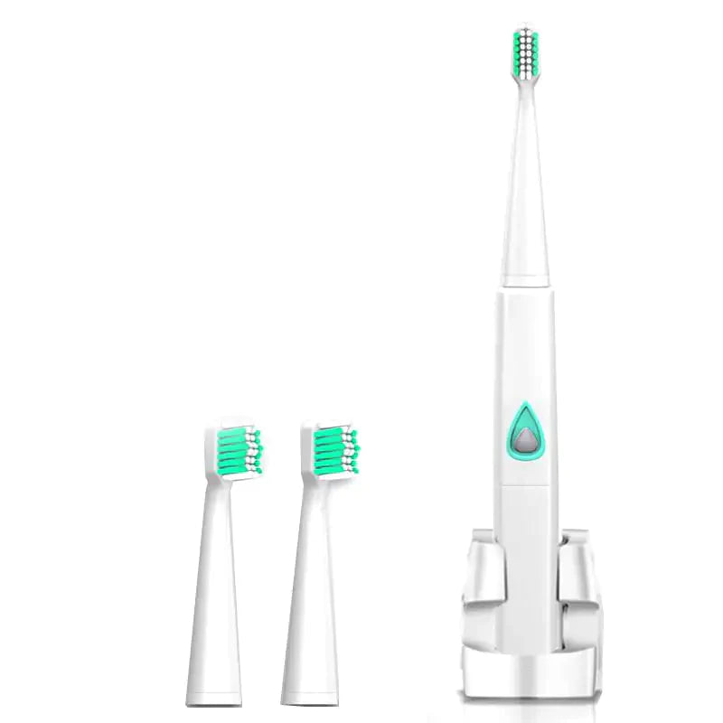 Cepillo de dientes electroacústico ultrasónico con dos cabezales de cepillo adicionales