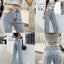 Women’s High Waist Loose Fit Blue Denim Trousers