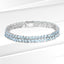 15.04 Carat Genuine Blue Topaz Sterling Silver Bracelet
