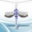 Colgante de Plata Esterlina con Tanzanita y Topacio Blanco de 1.93 Quilates