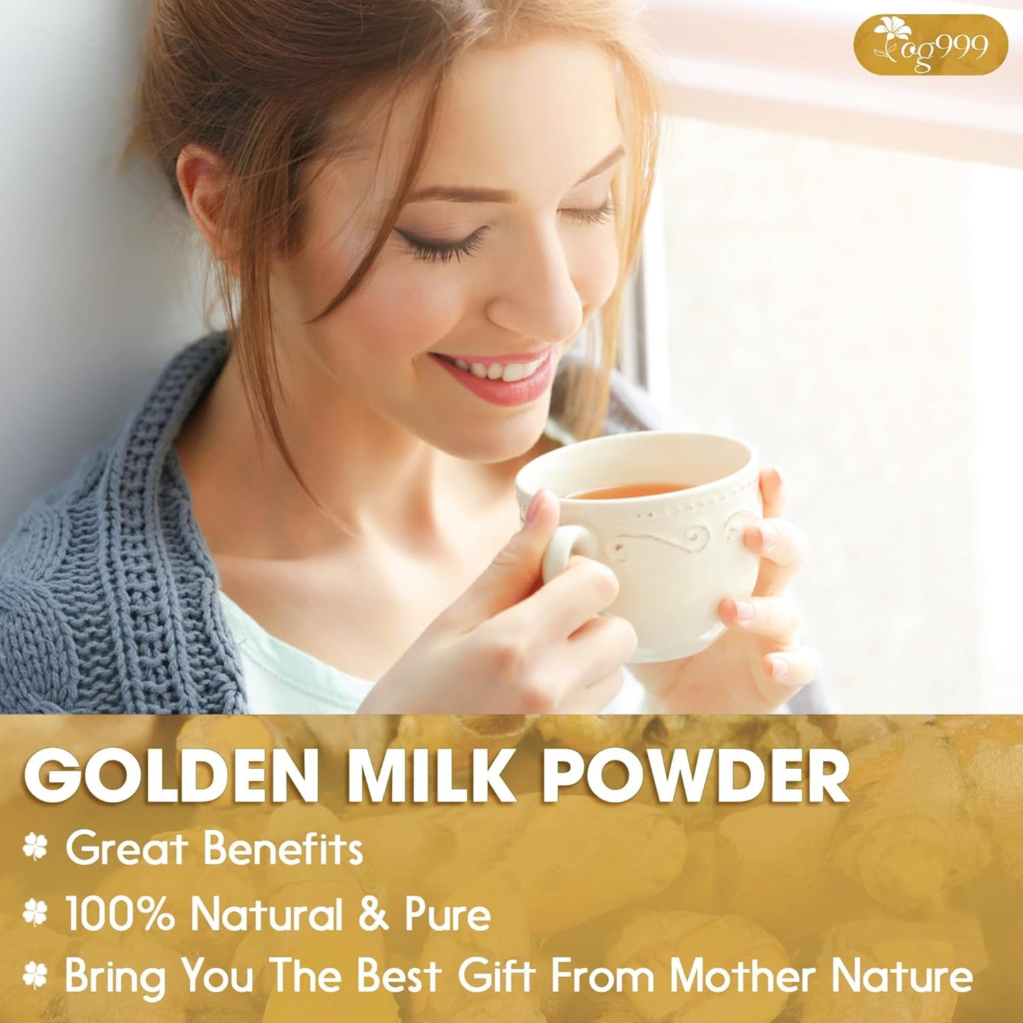 Premium Golden Milk Powder - Natural Spice Blend for Lattes & Smoothies