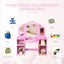Kids Tri Folding Mirror Makeup Vanity Table Set - Pink