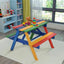 4 Seat Kids Picnic Table with Umbrella - Multicolor