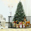 115 Inch 5 Panel Adjustable Fireplace Fence - Black