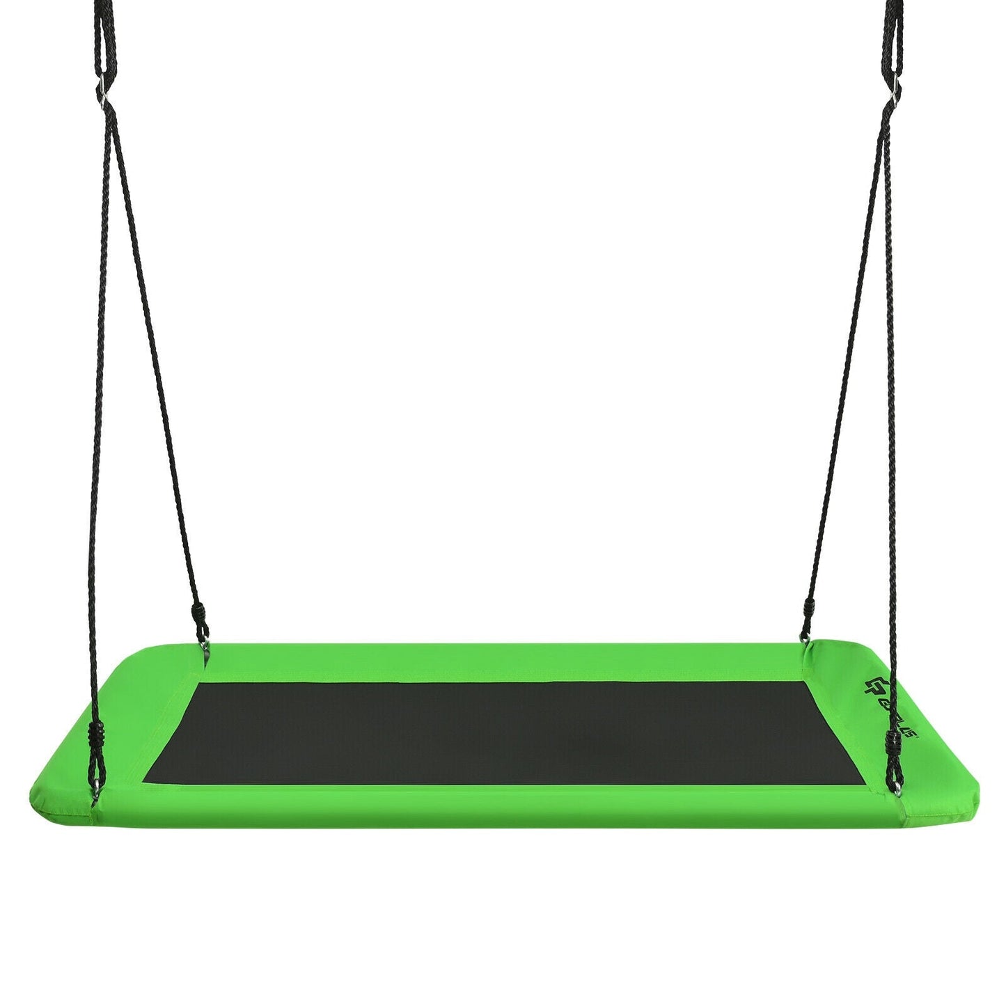 60-Inch Outdoor Platform Tree Swing with Hanging Straps - Green