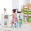 Kids Tri Folding Mirror Makeup Vanity Table Set - White