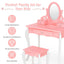 Ensemble de Table de Maquillage pour Enfants Princesse - Rose