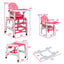 3-in-1 Convertible Baby High Chair - Pink