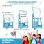 Chevalet d'art debout multifonctionnel pour enfants avec tableau effaçable à sec - Bleu