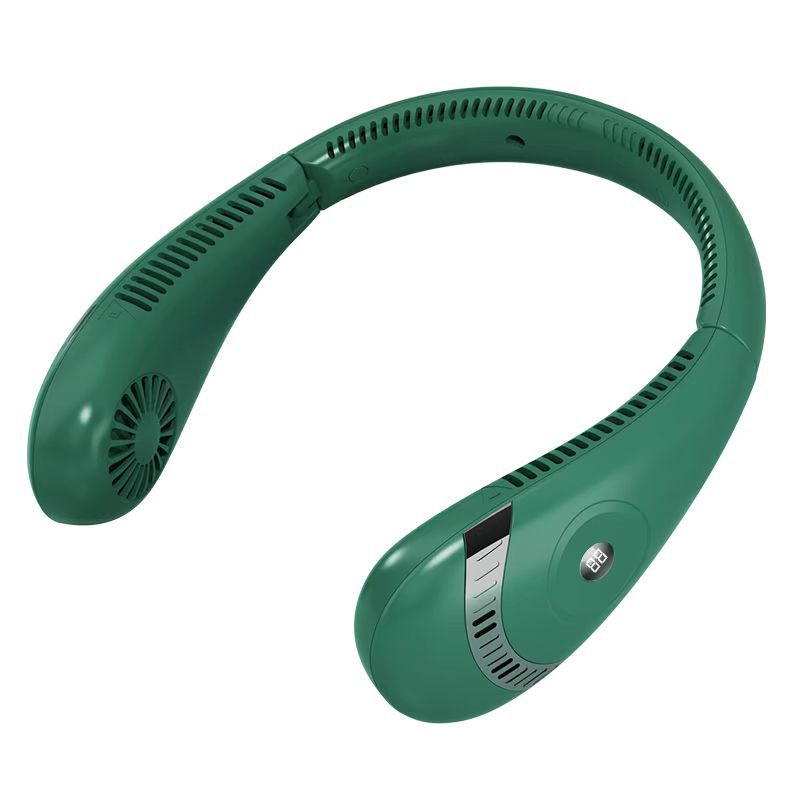 Portable Hanging Neck Fan with LED Light - Rechargeable & Bladeless