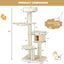 4-Layer 68.5-Inch Wooden Cat Tree Condo with Sisal Posts