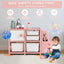 Toddler Truck Storage Organizer with Plastic Bins - Pink