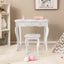 Conjunto de Espejo de Maquillaje Infantil con Mesa y Taburete