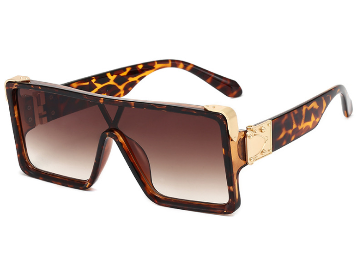 Stylish Black & White Square Sunglasses for Men & Women