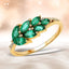 0.68 Carat Zambian Emerald & Diamond 14K Yellow Gold Engagement Ring