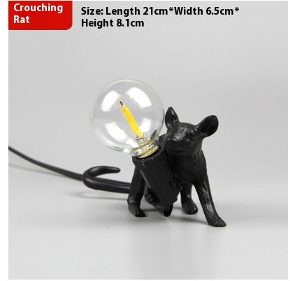 Lampe de bureau LED souris mignonne postmoderne pour décoration intérieure