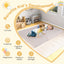 Ensemble de jeu en mousse à grimper et ramper de 9 pièces avec tissu en suède respirant - Beige