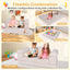 Ensemble de jeu en mousse à grimper et ramper de 9 pièces avec tissu en suède respirant - Beige