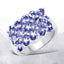 Anillo de Compromiso de Plata Esterlina con Tanzanita Genuina de 3.75 Quilates
