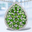 Colgante de cromo diopsido genuino de 4.65 quilates en plata esterlina