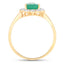 Anillo de Esmeralda Zambiana y Diamante de 1.22 Quilates en Oro Amarillo de 14K