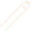 Collar de cadena ajustable de cable de oro rosa de 14k