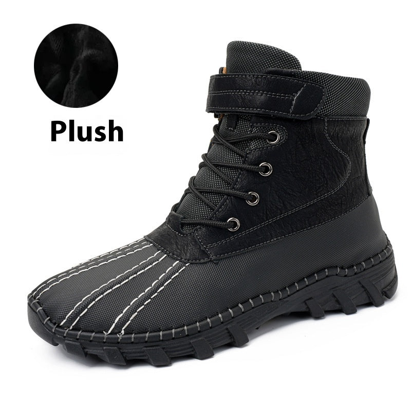 Botas de Nieve Impermeables con Cordones para Hombres y Mujeres