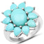 5.20 Carat Genuine Turquoise .925 Sterling Silver Ring
