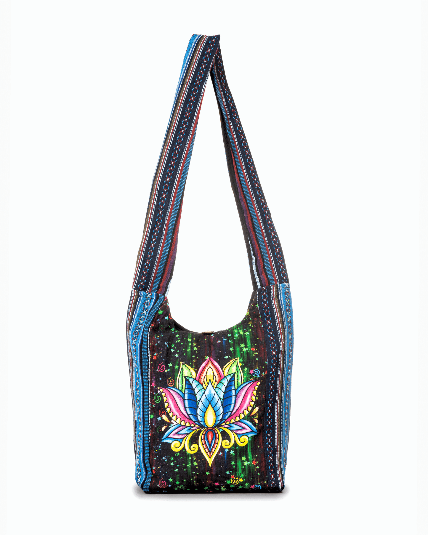 Sac à bandoulière Lotus fait main de la collection Kathmandu