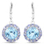 Elegant 9.96 Carat Blue Topaz & Tanzanite Sterling Silver Earrings