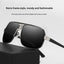 Lunettes de soleil élégantes à grande monture pour hommes