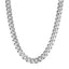 Collier en chaîne curb poli en or blanc 14k - 22 pouces