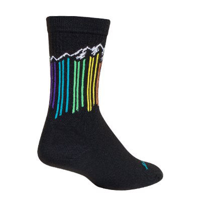 Chaussettes en Laine Crew 6" Sockguy Prism Peak 9-13 Noir