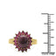 14K Yellow Gold Plated 5.07 Carat Ruby Sterling Silver Ring