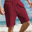 Men's Striped Jogger Shorts with Multi-Bag Design