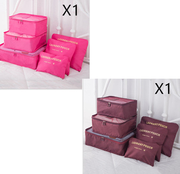6-Piece Travel Storage Bag Set for Organized Packing