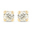 Pendientes de diamante LB genuino de 1.01 quilates en oro amarillo de 14K