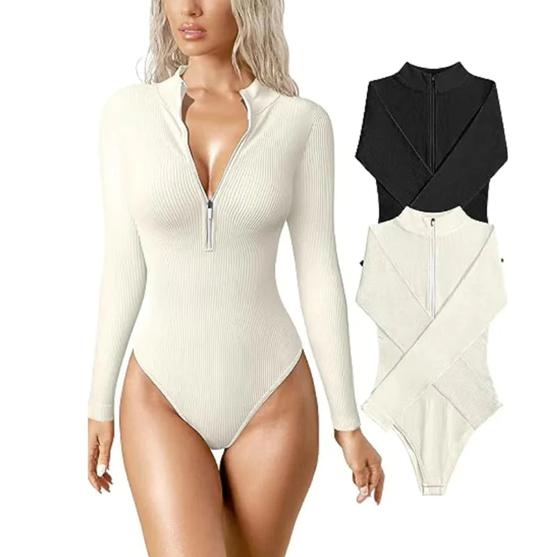 Seamless Women's Long Sleeve Bodysuit