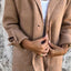 Lapel Single Breasted Cardigan with Pockets