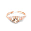 Bague de fiançailles en morganite et diamant de 0,75 carat en or rose 14K