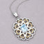 Colgante de Plata Esterlina con Topacio Azul Genuino de 2.60 Quilates