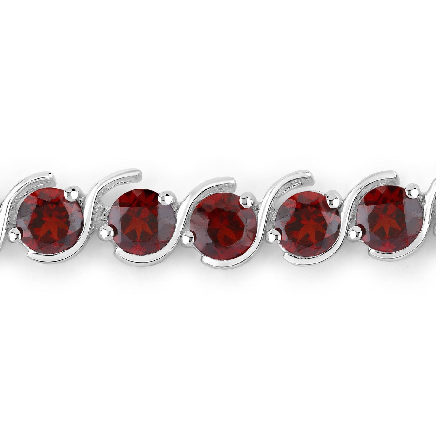 Pulsera de Plata Esterlina .925 con Granate de 3.30 Quilates