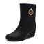 Fashionable Mid-Tube Waterproof Rain Boots for Women
