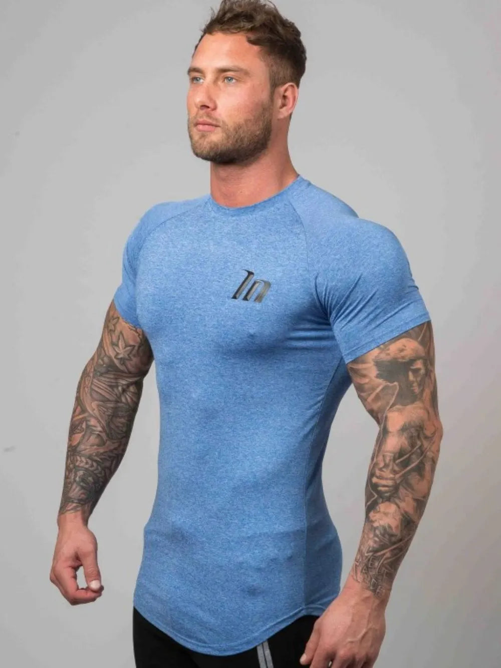 T-shirt à col rond à manches courtes pour hommes grandes tailles