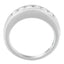 Bague en or blanc 14K avec diamants en channel - 3/4ct TDW