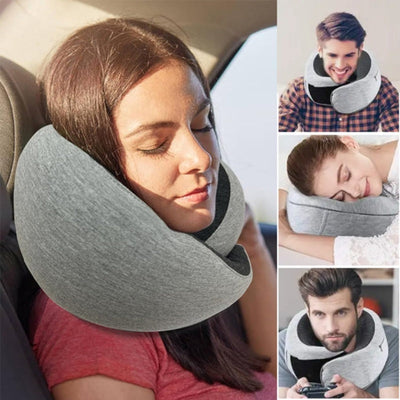 Premium Travel Neck Pillow - U-Shaped Memory Foam Cushion