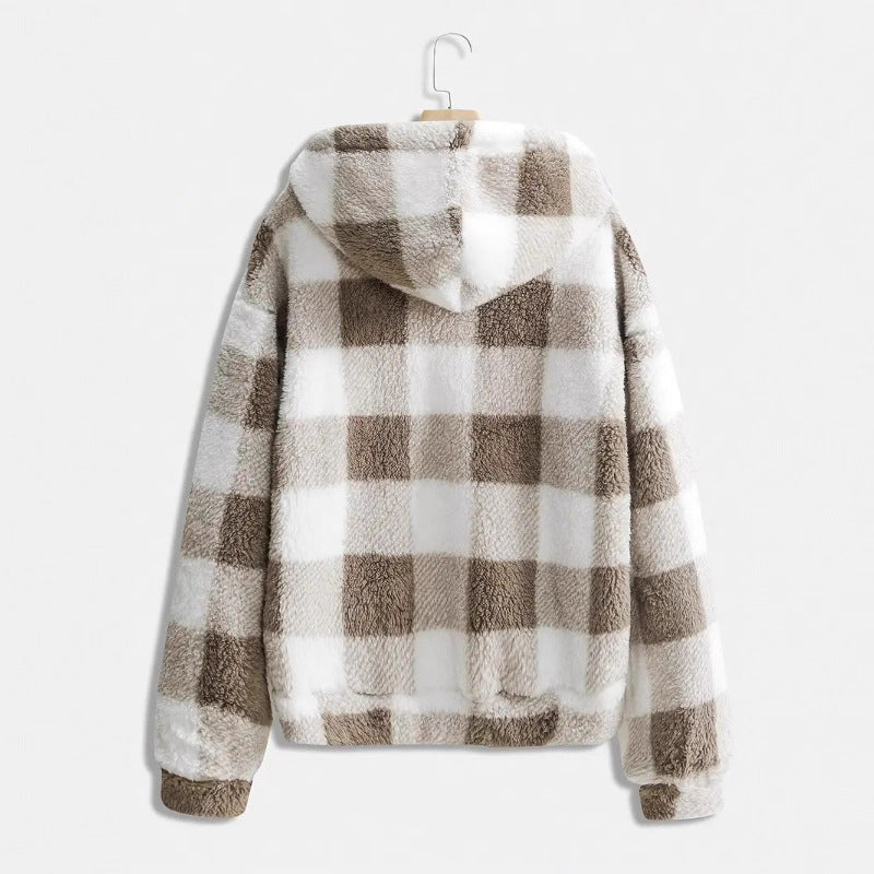 Sudadera de felpa con cremallera casual y elegante de manga larga